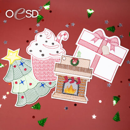 OESD - Embroidery Design - Merry Moments Gift Card Holders - Image 2