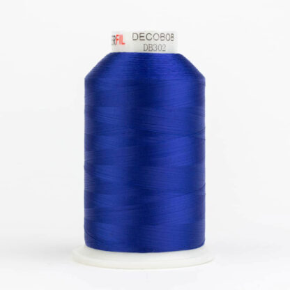 WonderFil - DecoBob - 6000m (6500yd) - DB302 - Royal Blue - 80wt/2Ply Cottonized Polyester Thread (King Cone)