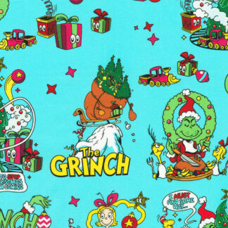 100% Cotton Fabric - How the Grinch Stole Christmas - 23101-87 - Snow - Dr. Seuss Enterprises - 44 In wide