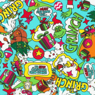 100% Cotton Fabric - How the Grinch Stole Christmas - 23098-223 - Holiday - Dr. Seuss Enterprises - 44 In wide