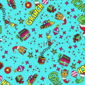 100% Cotton Fabric - How the Grinch Stole Christmas - 23100-87 - Snow - Dr. Seuss Enterprises - 44 In wide