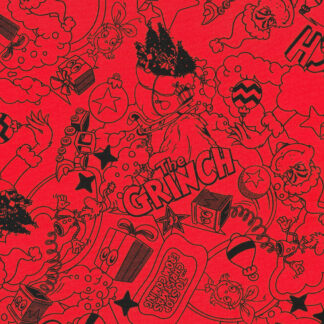 100% Cotton Fabric - How the Grinch Stole Christmas - 23099-3 - Red - Dr. Seuss Enterprises - 44 In wide