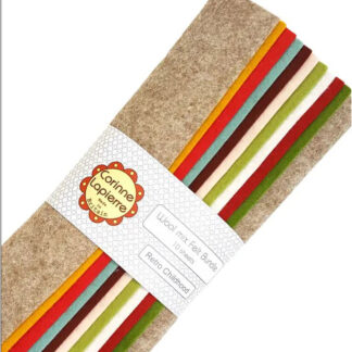Corinne Lapierre - 45% Wool 55% Viscose - Wool Mix Felt Bundle - Retro Childhood - 10 Sheets 9" Squares