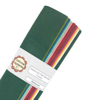 Corinne Lapierre - 45% Wool 55% Viscose - Wool Mix Felt Bundle - Bohemian - 10 Sheets 9" Squares