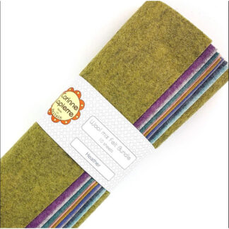 Corinne Lapierre - 45% Wool 55% Viscose - Wool Mix Felt Bundle - Heather - 10 Sheets 9" Squares