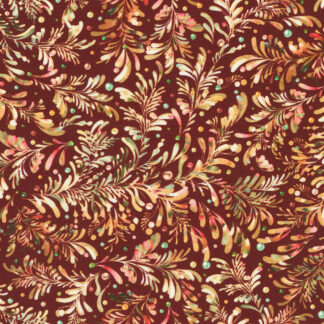 100% Cotton - Merriment - 23017-AIND-95 - Burgundy - Lara Skinner - 44 In Wide