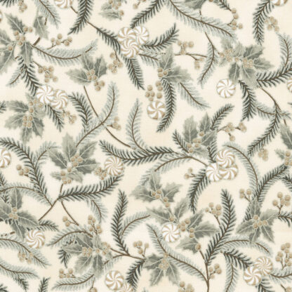 100% Cotton Fabric - Holiday Flourish-Peppermint Twist - 22948-14 - Natural - Robert Kaufman - 44 In Wide