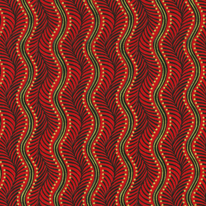 100% Cotton Fabric - Holiday Flourish-Peppermint Twist - 22950-113 - Cranberry - Robert Kaufman - 44 In Wide