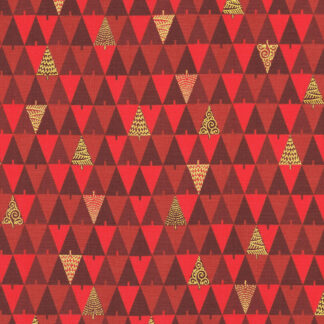 100% Cotton Fabric - Holiday Flourish-Peppermint Twist - 22951-91 - Crimson - Robert Kaufman - 44 In Wide