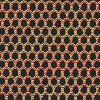 100% Cotton Fabric - Holiday Flourish-Peppermint Twist - 22952-2 - Black - Robert Kaufman - 44 In Wide