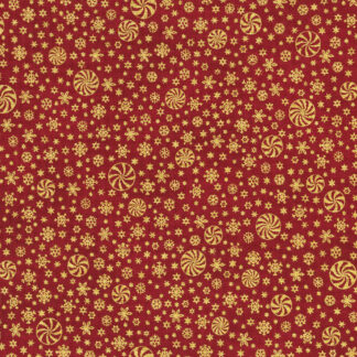 100% Cotton Fabric - Holiday Flourish-Peppermint Twist - 22953-113 - Cranberry - Robert Kaufman - 44 In Wide