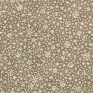 100% Cotton Fabric - Holiday Flourish-Peppermint Twist - 22953-160 - Taupe - Robert Kaufman - 44 In Wide