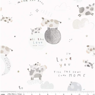 100% Cotton Flannel - Till the Cows Come Home - RBF16110 - Cloud - Riley Blake - 43 In Wide