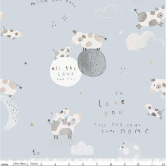 100% Cotton Flannel - Till the Cows Come Home - RBF16110 - Cloud - Riley Blake - 43 In Wide