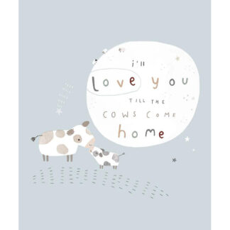 100% Cotton Panel - Till the Cows Come Home - RBFP16115 - Blue - Riley Blake - 43 In Wide