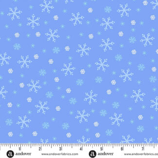 100% Cotton - Snowflake - A-1462-LP - Glacier - Andover Fabrics - 43 In Wide