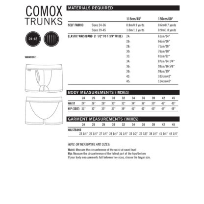 Thread Theory Designs - Digital Pattern - Comox Trunks - Image 3