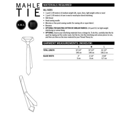 Thread Theory Designs - Digital Pattern - Mahle Tie - Image 4