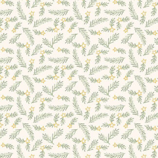 100% Cotton - Snowman's Village (Pine) - R191407D - Cream - Cindy Staub - 44 in wide