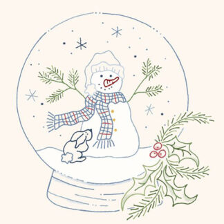 100% Cotton Panel - Snowman's Village - R191404P - Sky - Cindy Staub - 24" x 44"