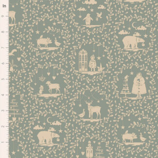 100% Cotton - Merry Little Christmas - 100629 - Paperscenes Duckegg - By Tilda