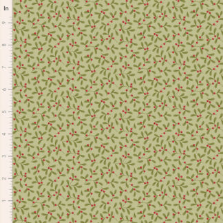 100% Cotton - Merry Little Christmas - 100633 - Mistletoe Pistachio - By Tilda