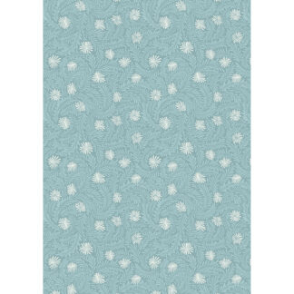 100% Cotton - A Winter's Moon - A950B - Frosty Ice On Light Iced Aqua With Pearl - Lewis & Irene