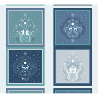 100% Cotton - A Winter's Moon - A954 - A Winters Moon 1 Yard Squares Panel - Lewis & Irene