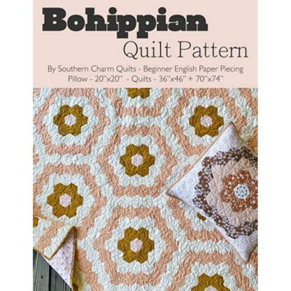 Pattern - Bohippian Quilt Pattern - Beginner English Paper Piecing - Southern Charm Quilts