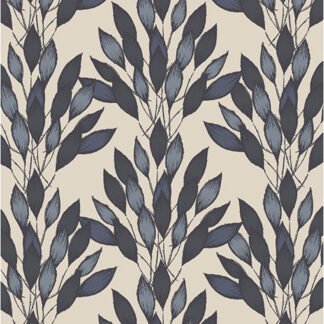 Fabric - Haven - Brushed Leaves Gris - Art Gallery Fabrics