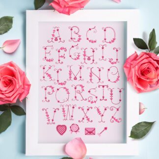 OESD - Embroidery Design - Love Letters Alphabet - 12966