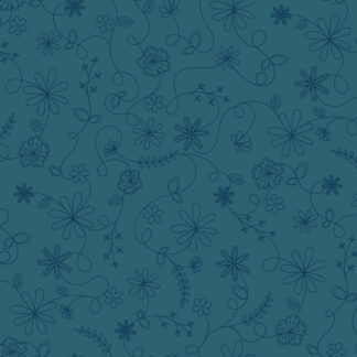 Vintage Flora - Swirl Floral - MAS10334-B - Blue - Maywood Studio