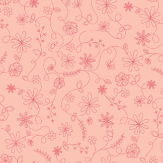 Vintage Flora - Swirl Floral - MAS10334-P - Pink - Maywood Studio