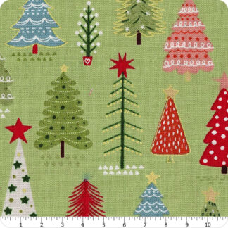Christmas Cosy Home - Trees - MK2570-G - Green - Makower UK