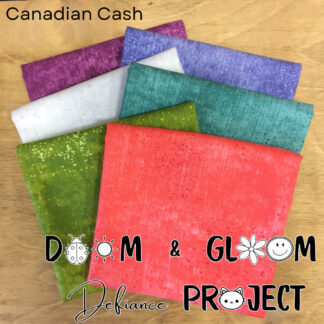 Fat Quarter Bundle - Doom and Gloom Defiance Project - Canadian Cash - 6pk