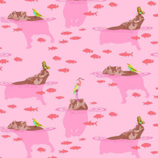 Fabric - Everglow - 202 - My Hippos Dont Lie - Nova - Tula Pink
