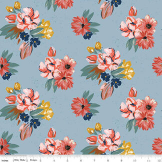 Wild Rose - C14041 - Floral - Blue - Riley Blake Designs