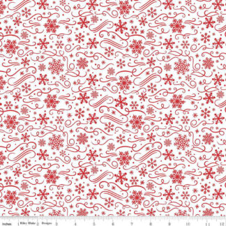 Designer Flannel - Snowflakes - White - RBF13907-WHT - Riley Blake