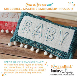 Class - Kimberbell - A La Carte Vol 3 - Baby Is Sleeping Trapunto Pillow
