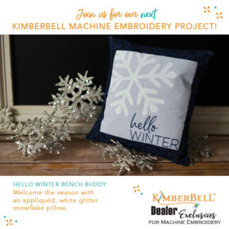 Class - Kimberbell - A La Carte Vol 3 - Hello Winter Bench Buddy
